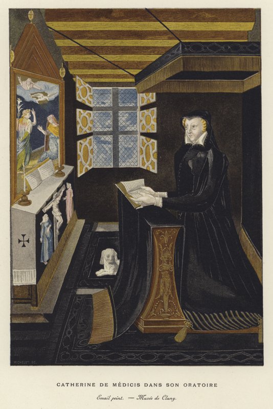 Catherine de Medici i hendes oratorium af French School
