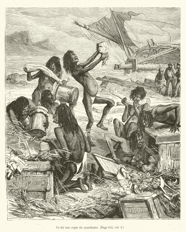 Det var et orgie af kannibaler (gravering) af French School