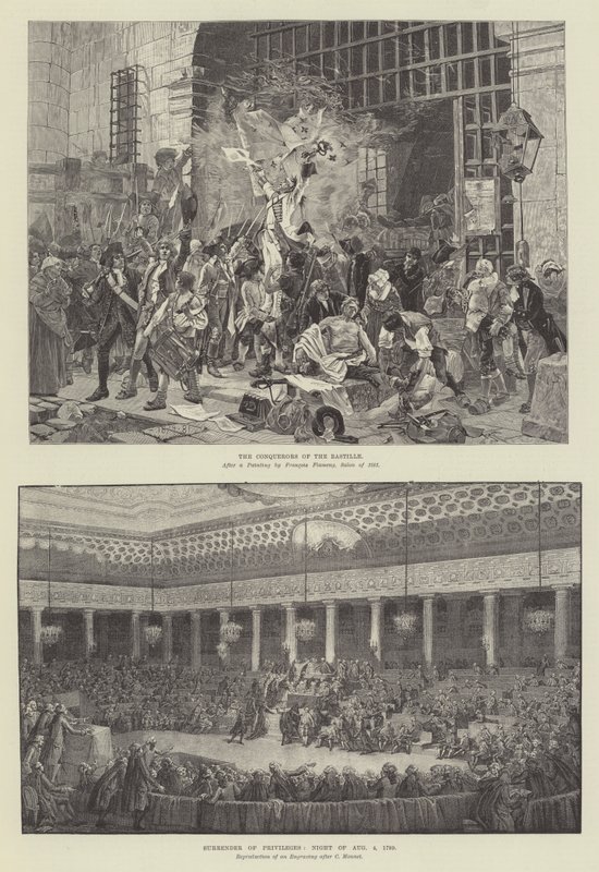 Hundredåret for den franske revolution (gravering) af French School