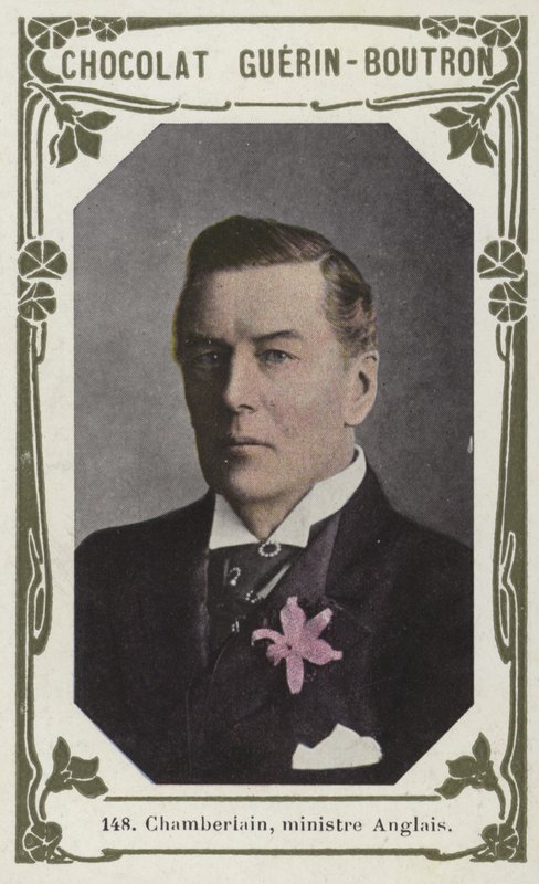 Chamberlain, britisk minister (farvet foto) af French School