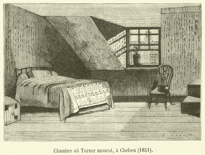 Værelse, hvor Turner døde, i Chelsea af French School