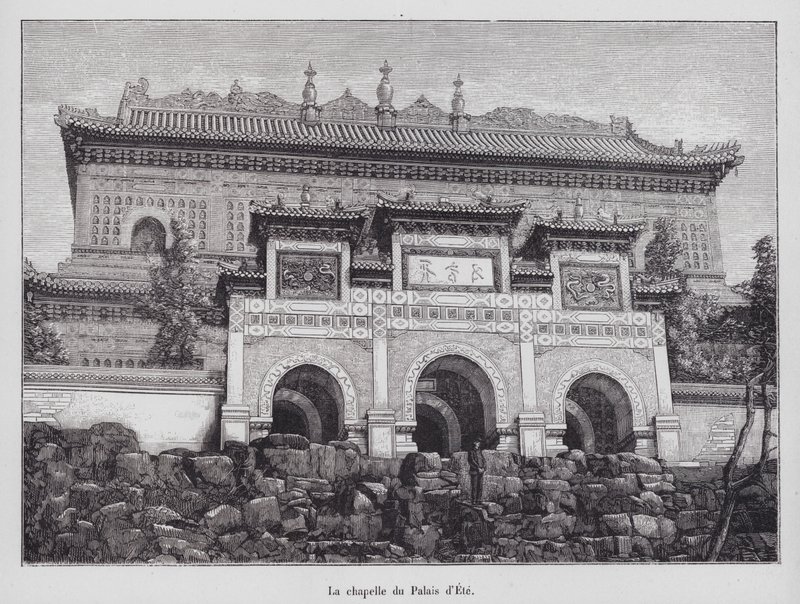 Sommerpaladsets kapel, Beijing, Kina af French School