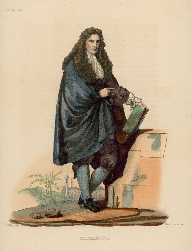 Chardin (farvet gravering) af French School