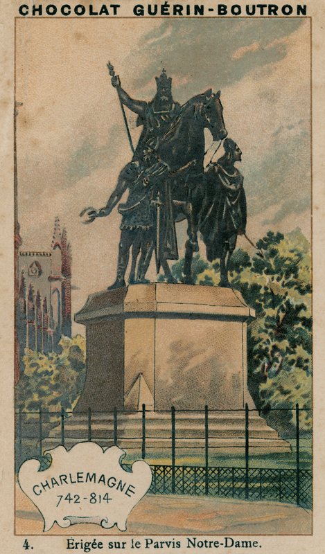 Charlemagne, 742-814, opført på Parvis Notre-Dame af French School