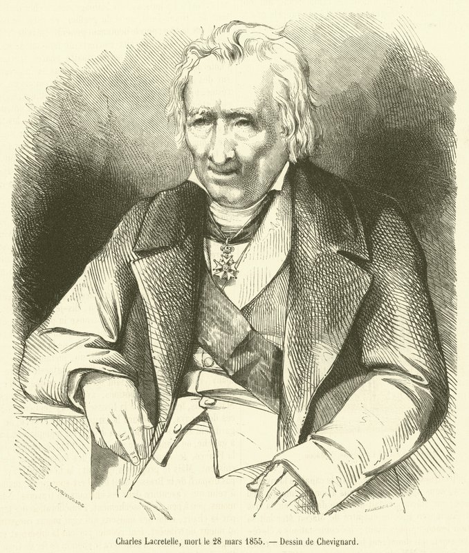Charles Lacretelle, død 28. marts 1855 (gravering) af French School