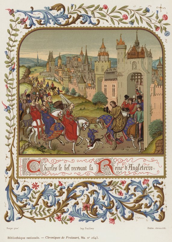 Charles the Fair tager imod dronningen af ​​England af French School