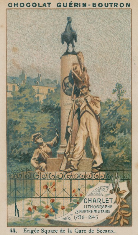 Charlet, litograf og militærmaler, 1792-1845, Erigee Square de la Gare de Sceaux af French School