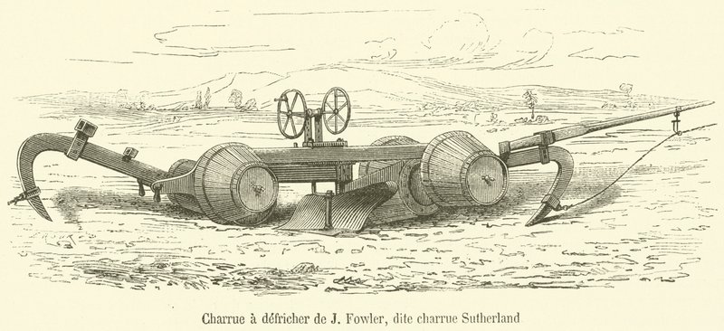 J Fowlers rydningsplov, kaldet Sutherland plov (gravering) af French School