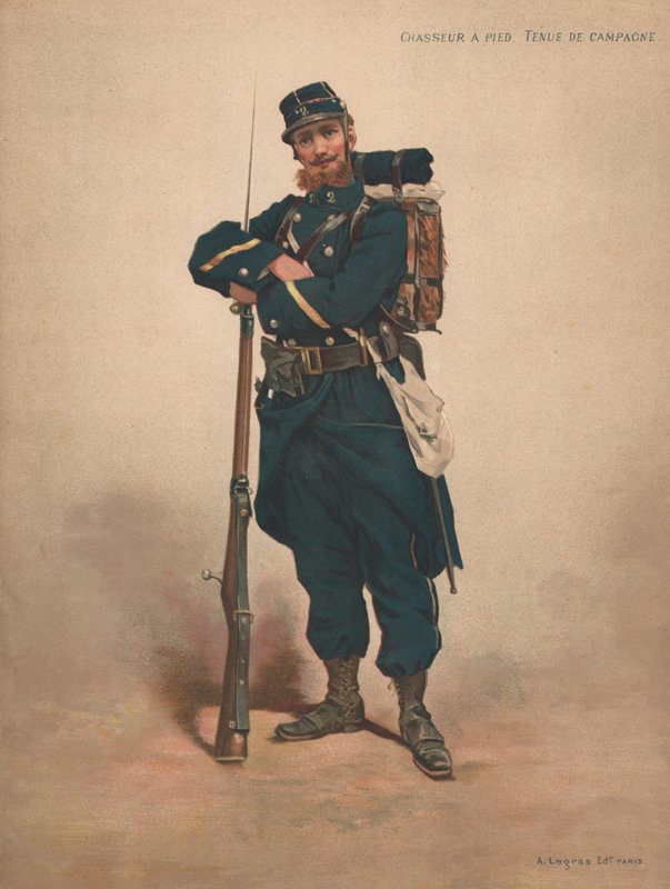 Jæger til fods, Kampagnekjole af French School