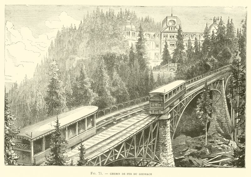 Giesbach Railway (gravering) af French School