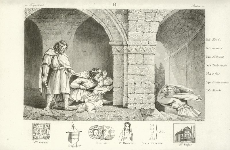 Childebert I, Frankish King of Paris  af French School