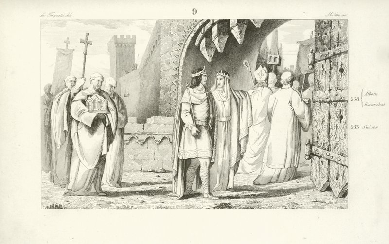 Chilperic I, Frankish King of Neustria  af French School