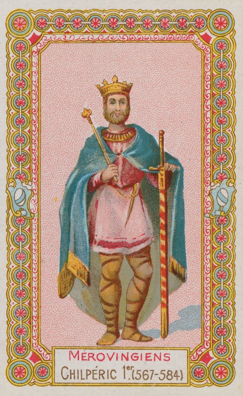 Chilperic I, Merovingerkonge af Frankrig fra 567-584 af French School