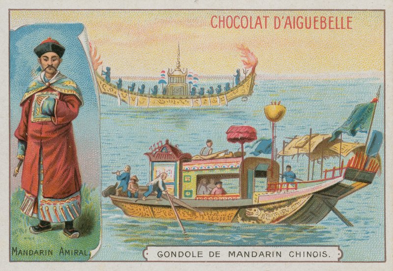 kinesisk mandarin admiral og gondol af French School