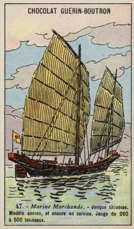 Kinesisk junk (chromolitho) af French School