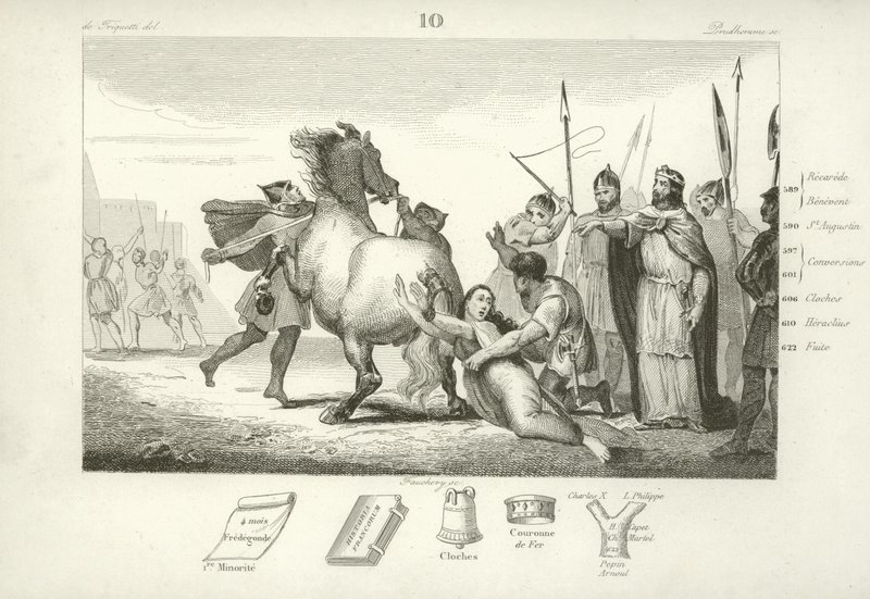 Chlothar II, King of the Franks  af French School