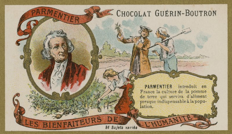 Chokolade Guerin-Boutron handelskort, Antoine-Augustin Parmentier af French School