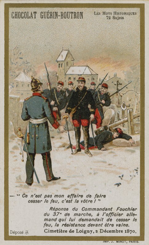 Chocolat Guerin-Boutron byttekort, Historic Words-serien (chromolitho) af French School