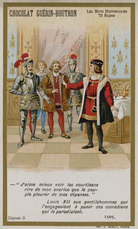Chocolat Guerin-Boutron byttekort, Historic Words-serien af French School