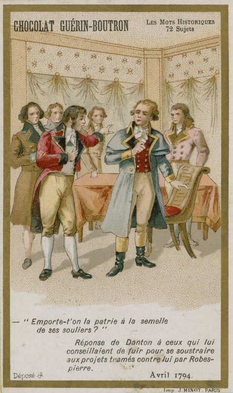 Chocolat Guerin-Boutron byttekort, Historic Words-serien af French School