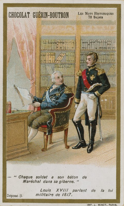 Chocolat Guerin-Boutron byttekort, Historic Words-serien af French School