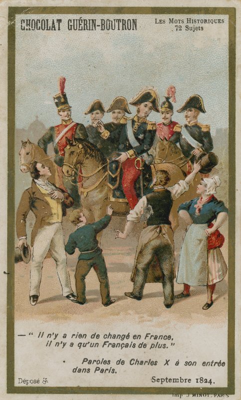 Chocolat Guerin-Boutron byttekort, Historic Words-serien af French School