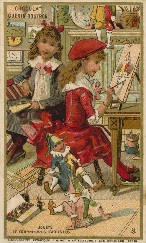 Chocolat Guerin Boutron handelskort af French School