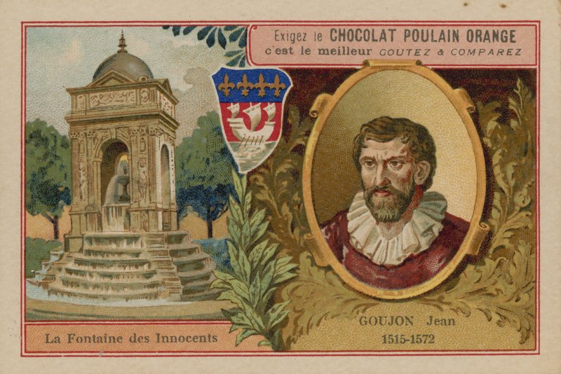 Chokolade Poulain Orange handelskort af French School