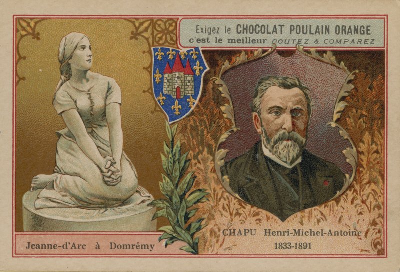 Chokolade Poulain Orange handelskort af French School