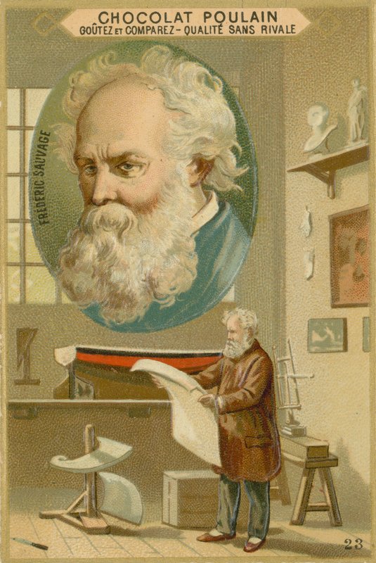 Chokolade Poulain handelskort, Frederic Sauvage af French School