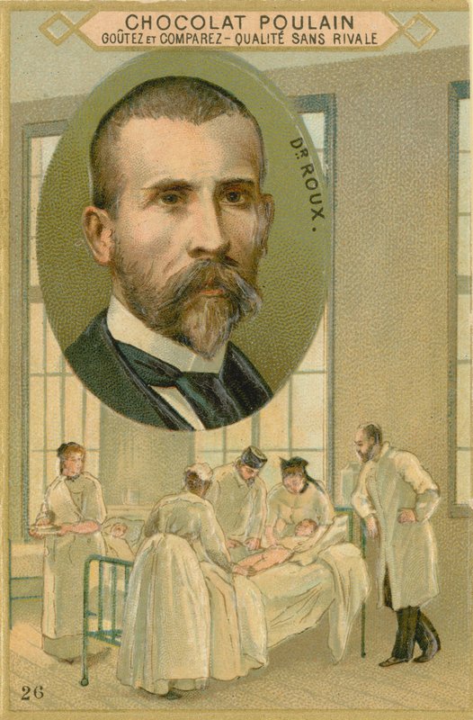 Chokolade Poulain handelskort, Pierre Paul Emile Roux af French School
