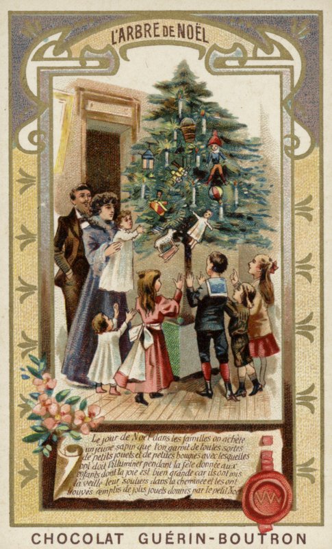 juletræ (chromolitho) af French School