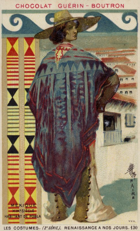 Borger i Puebla, Mexico, 1800-tallet af French School