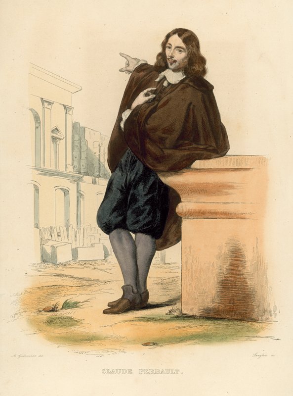 Claude Perrault (farvet gravering) af French School