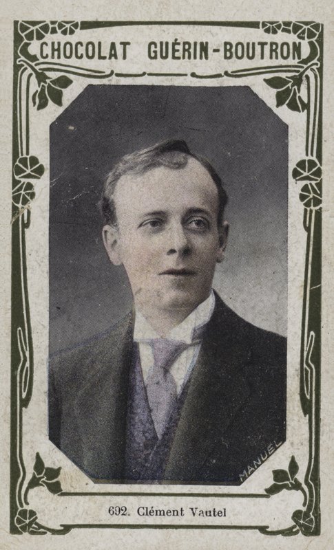 Clement Vautel (farvet foto) af French School