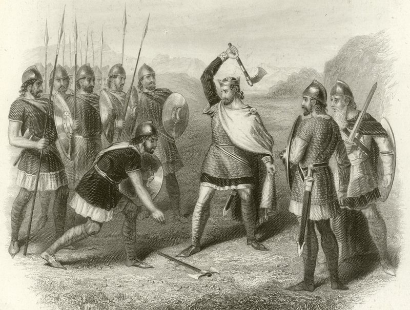 Clovis og hans oprørske soldat, 487 af French School