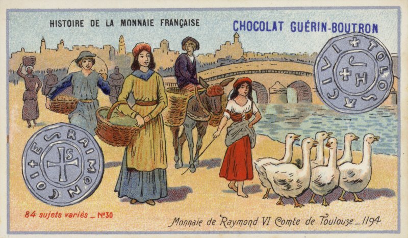 Mønter af Raymond VI, greve af Toulouse af French School