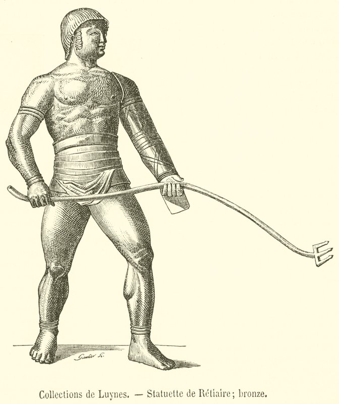 Samlinger af Luynes, Statuette af Retiaire, bronze (gravering) af French School