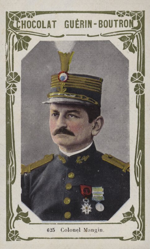Oberst Mangin (farvet foto) af French School
