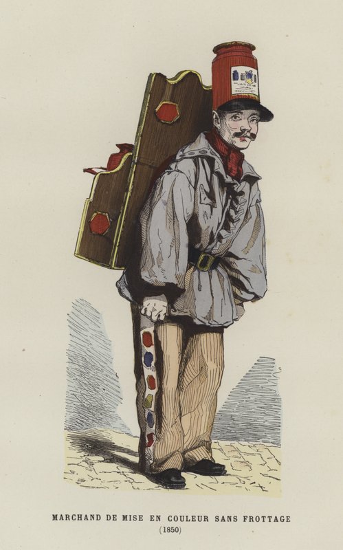 Farvelægningssælger, 1850 af French School