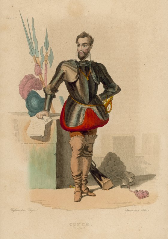 Conde, Louis I (farvet gravering) af French School