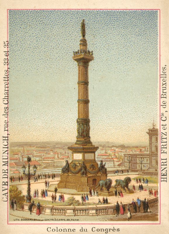 Kongressøjle, Bruxelles (chromolitho) af French School