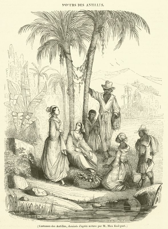 Costumes des Antilles (gravering) af French School
