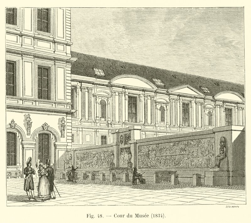Museets gårdhave, 1834 af French School