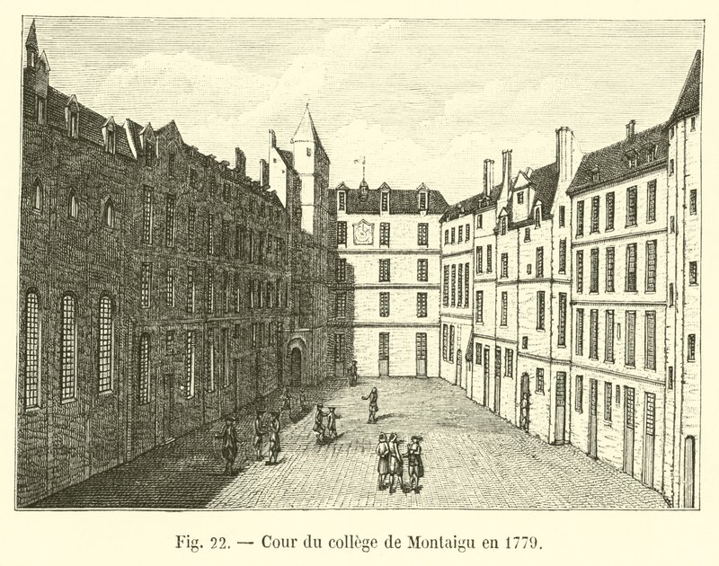 Gården til kollegiet i Montaigu i 1779 af French School