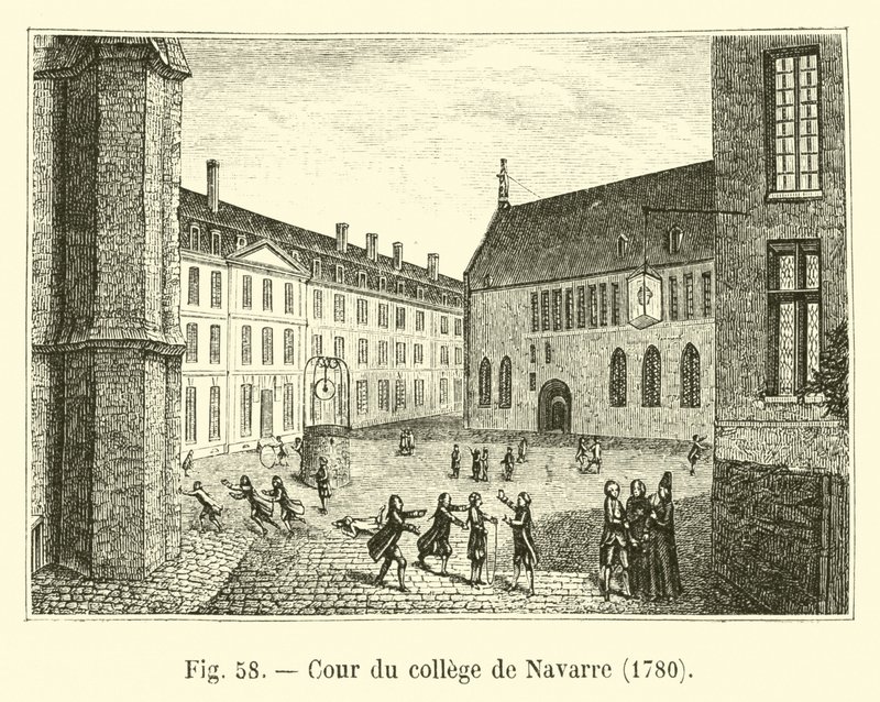 Gårdhave til College of Navarra, 1780 af French School