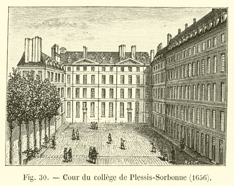 Gården til kollegiet i Plessis-Sorbonne, 1656 af French School