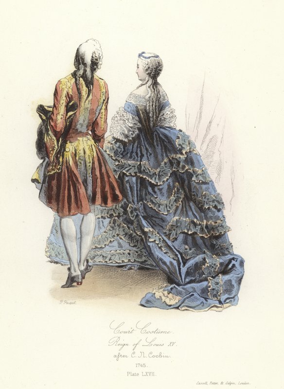 Hofkostume, regeringstid af Ludvig XV af Frankrig af French School
