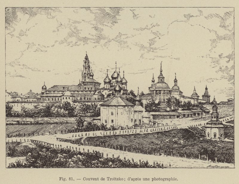 Troitzko kloster (gravering) af French School