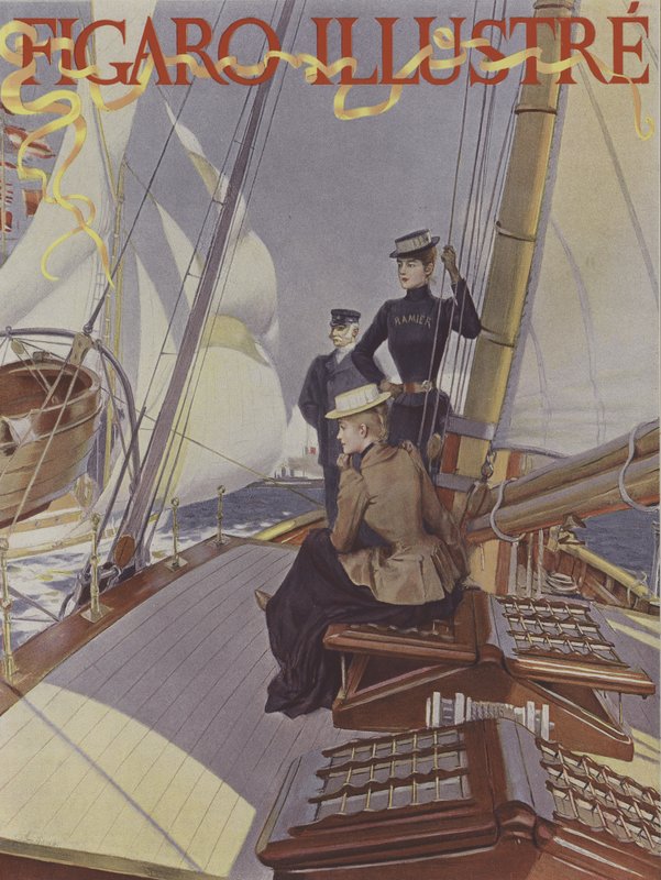 Forside af Le Figaro Illustre, juli 1891 (farve litho) af French School